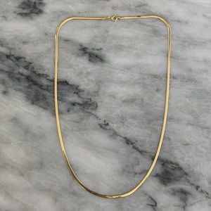 Italian 14K Gold Herringbone Necklace